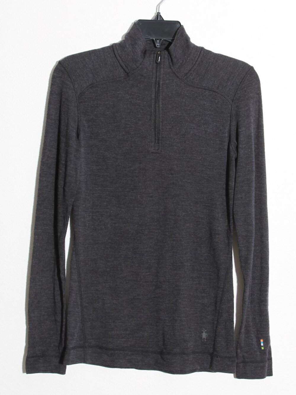 Smartwool Women's Merino Wool 250 Baselayer 1/4 Zip Pullover Long Sleeves Gray